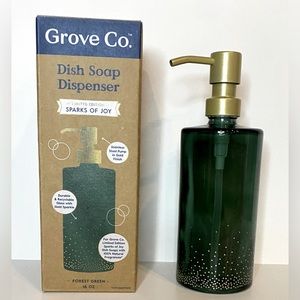 NIB Grove Co. 16 oz Dish Soap Dispenser Limited Edition “Sparks of Joy”
